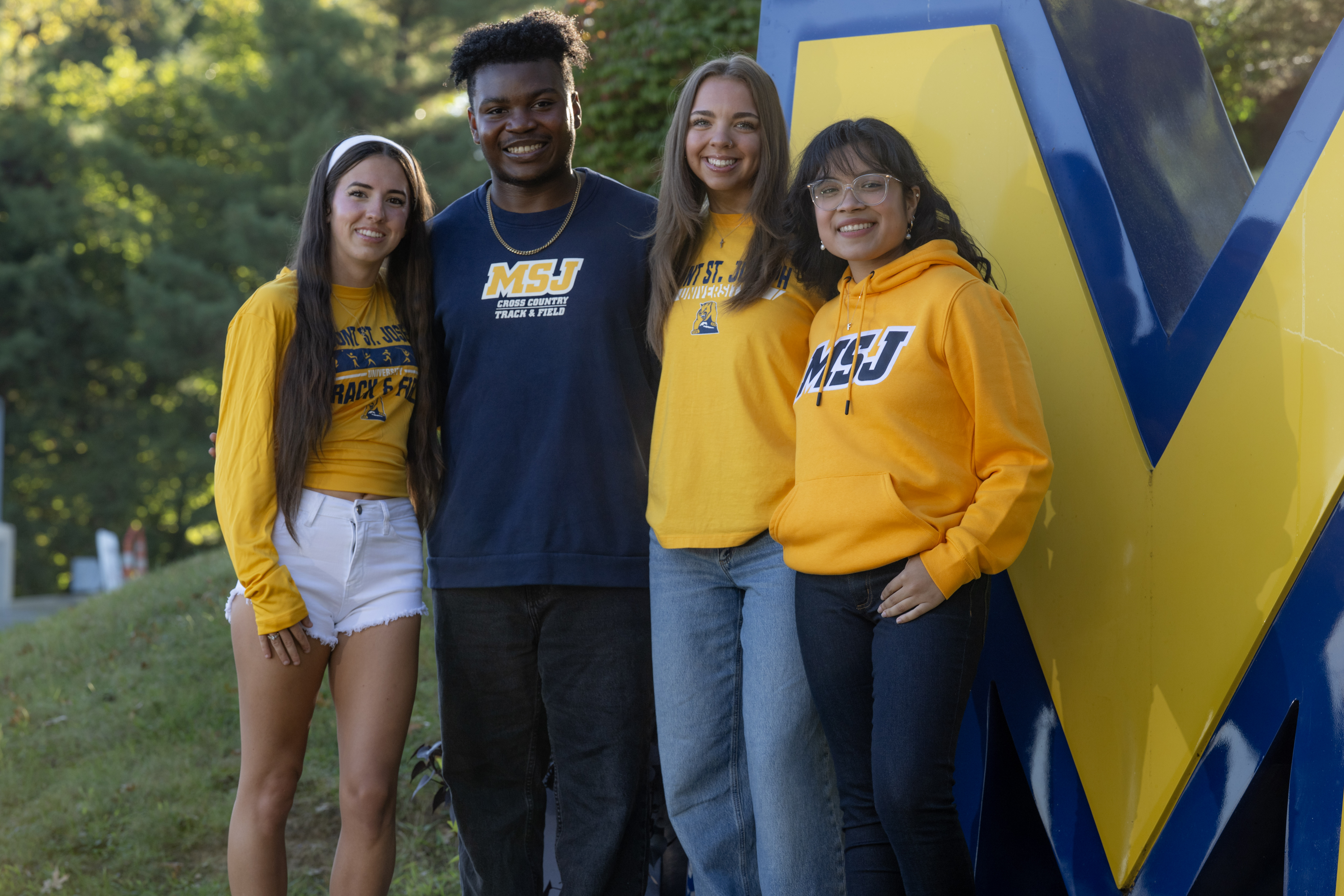 Students in front of the MSJ sign