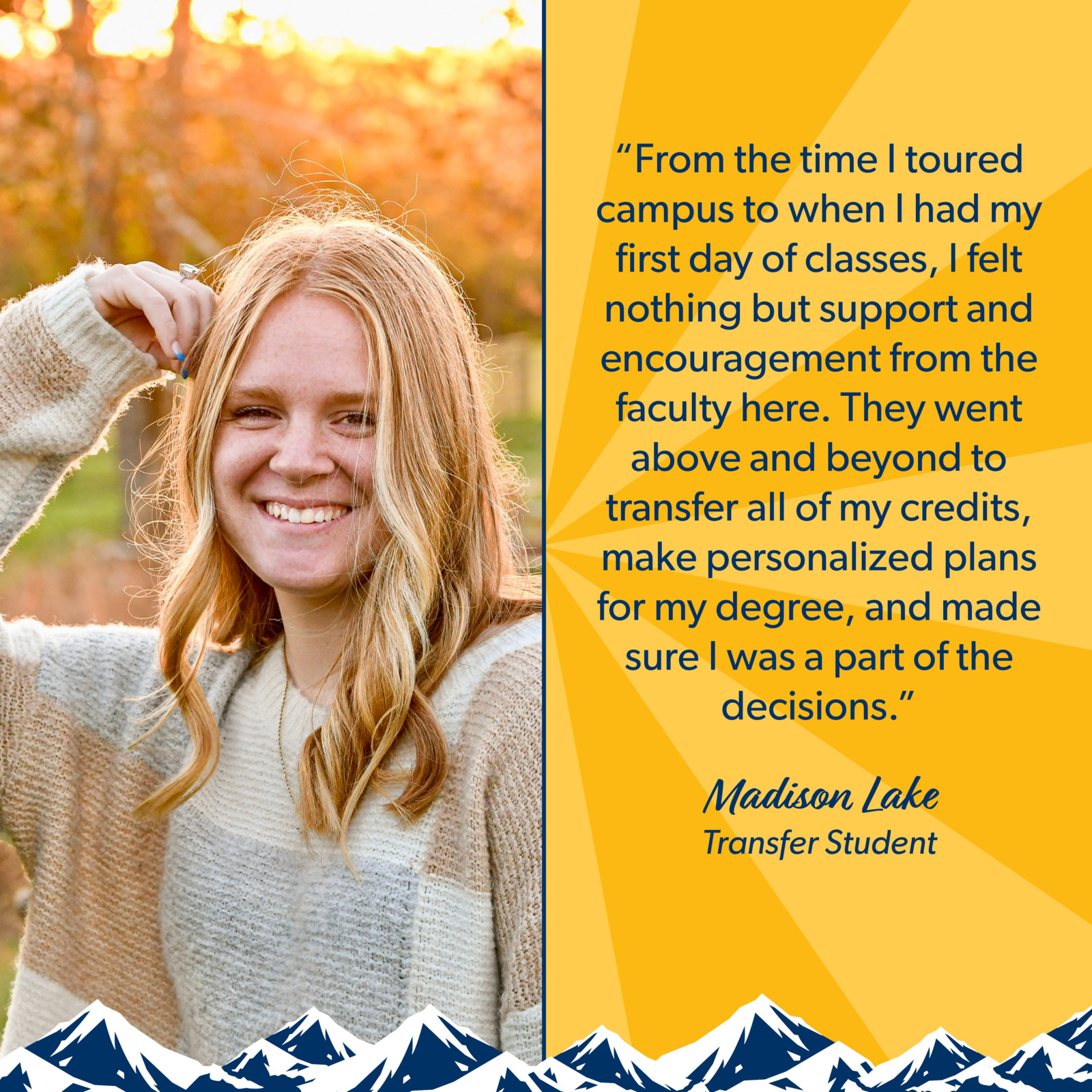 Transfer Student Madison Lake