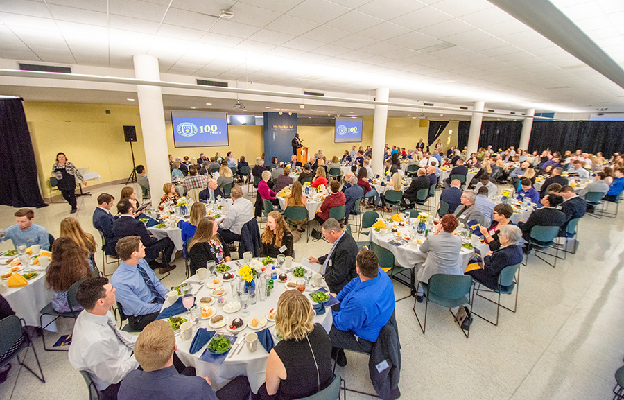 people at fifth third bank dining hall banquets