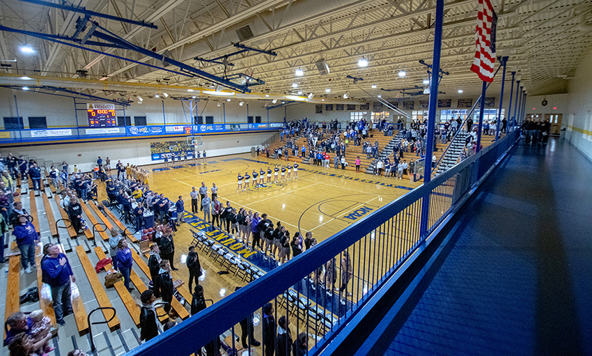 harrington center gymnasium basketball and volleyball courts