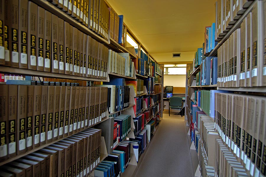 library shelves