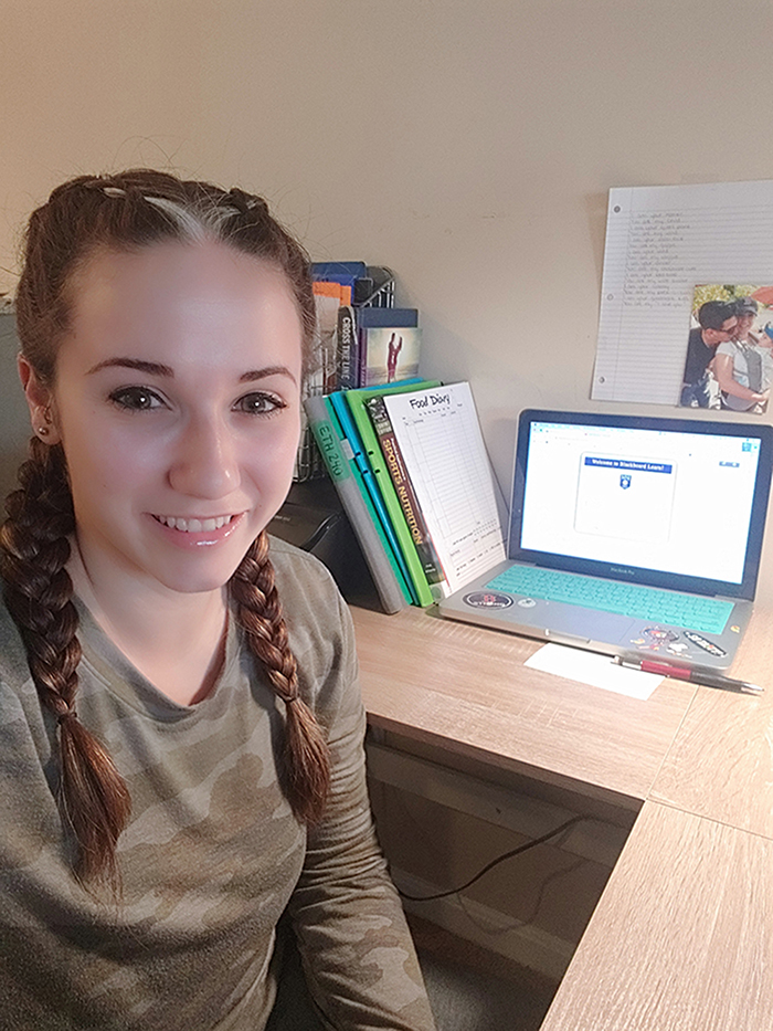 female veteran student smiling