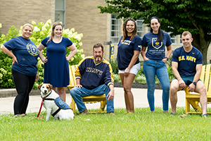 transfer students sitting in msj quad