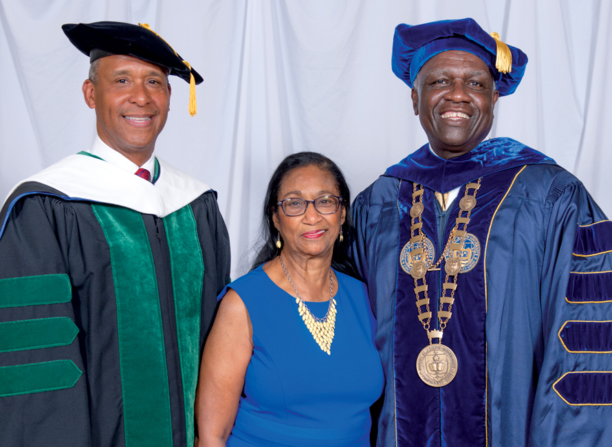 Bernadette Graduation with Pres Williams