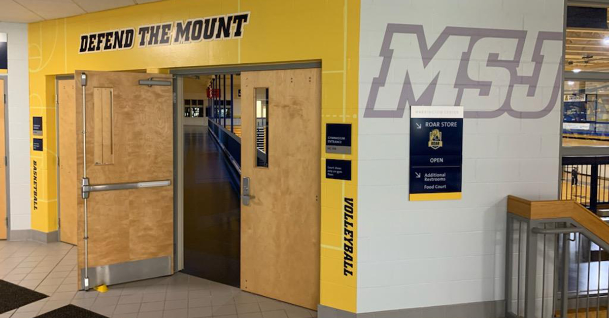 harring lobby painted renovations on entranceway