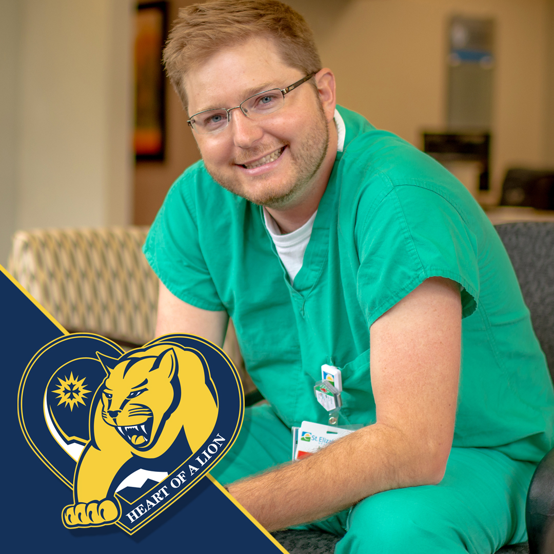 PA student smiling in scrubs