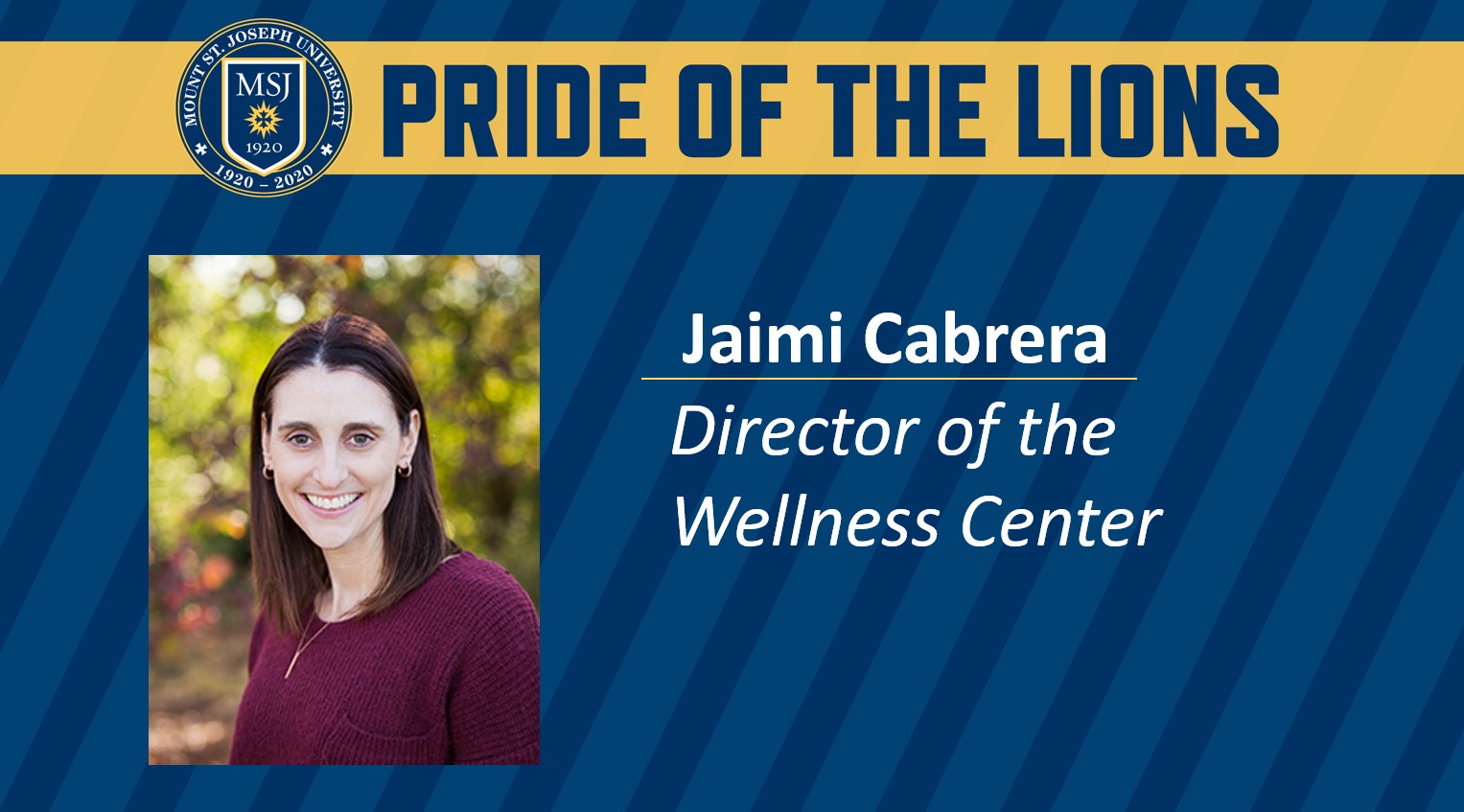 Mount St. Joseph university wellness center director jaimi cabrera