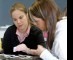 Students working together in class.
